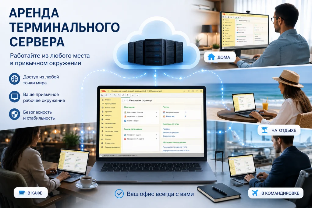 Аренда терминального сервера RDP с 1С