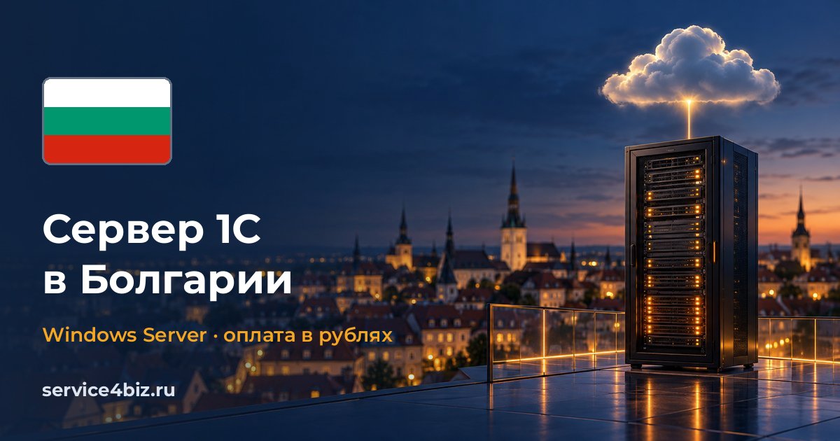 Аренда сервера 1С в Болгарии — облачный Windows Server с оплатой в рублях
