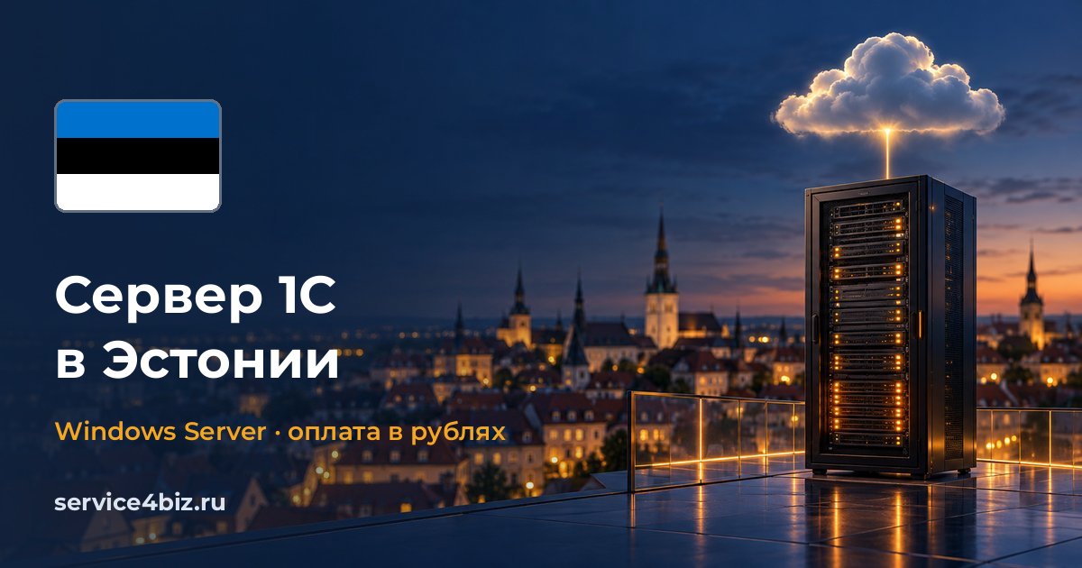 Аренда сервера 1С в Эстонии — облачный Windows Server с оплатой в рублях