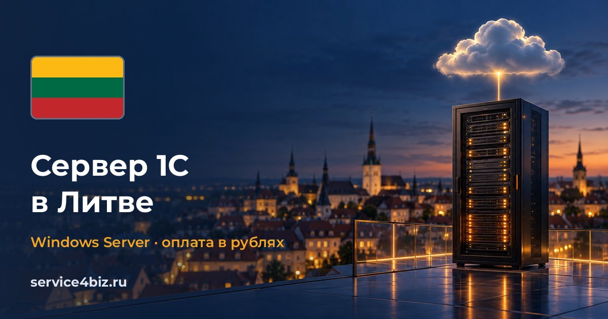 Аренда сервера 1С в Литве — облачный Windows Server с оплатой в рублях