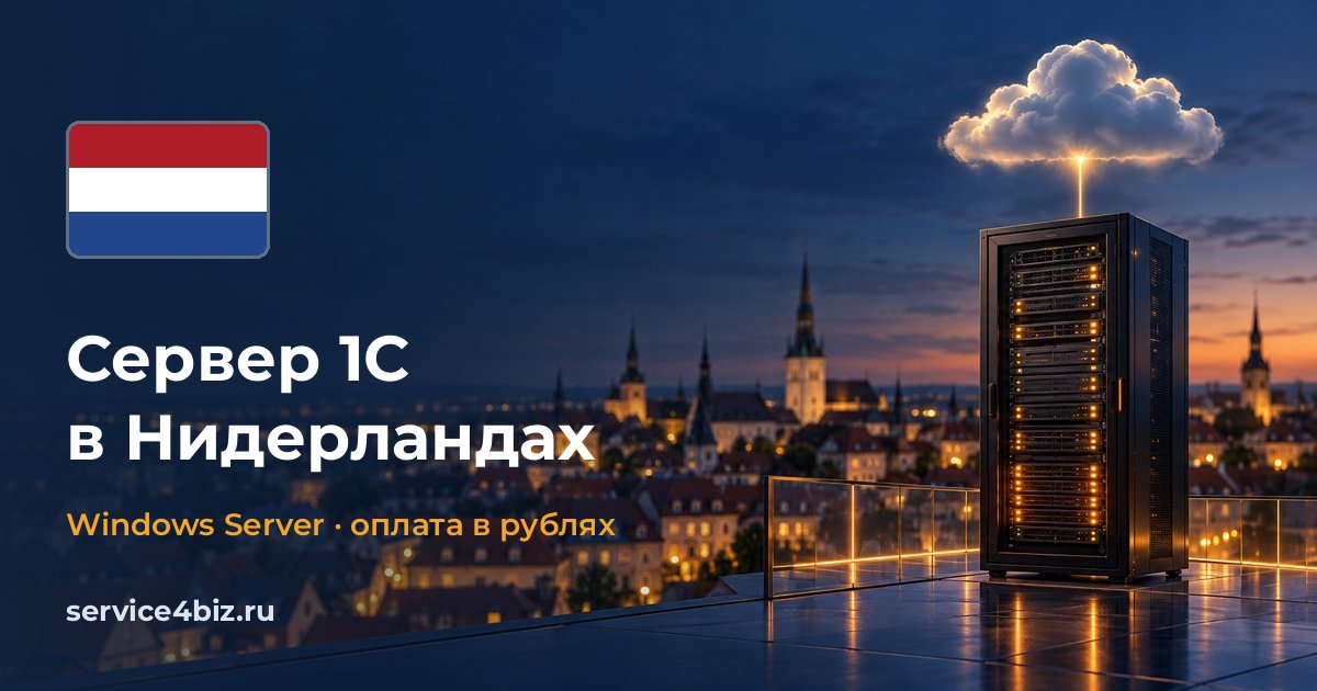 Аренда сервера 1С в Голландии — облачный Windows Server с оплатой в рублях